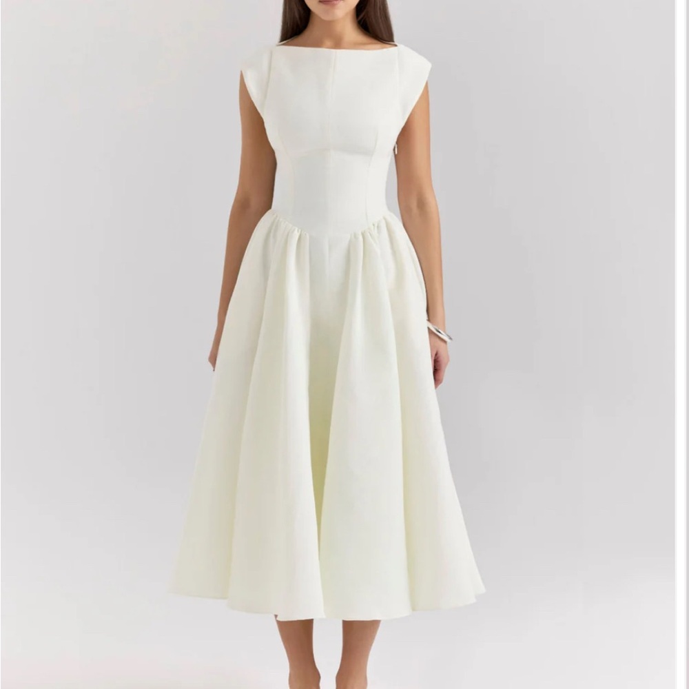 Midi Dress-Off white